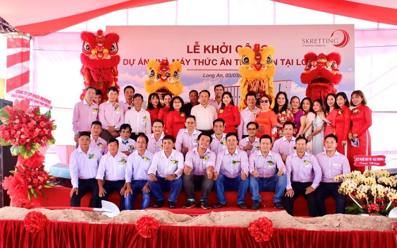 Skretting Vietnam breaks ground on new fish feed mill