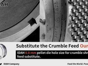 Idah introduces die for small-size shrimp pellet feed