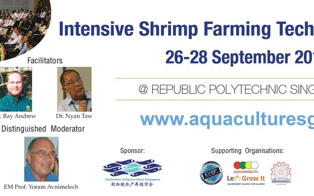 Open registration for Intensive Shrimp Farming Technology Workshop