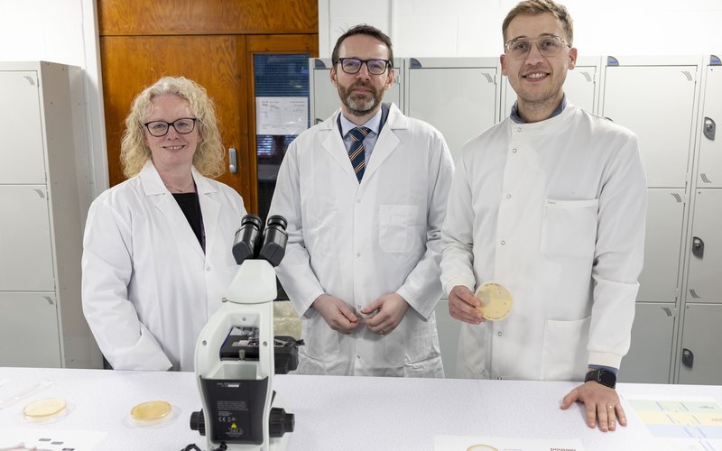 Pictured (l-r) Professor Margaret Crumlish, HE Mr Iain Frew, and Dr Chris Payne. Credit University of Stirling